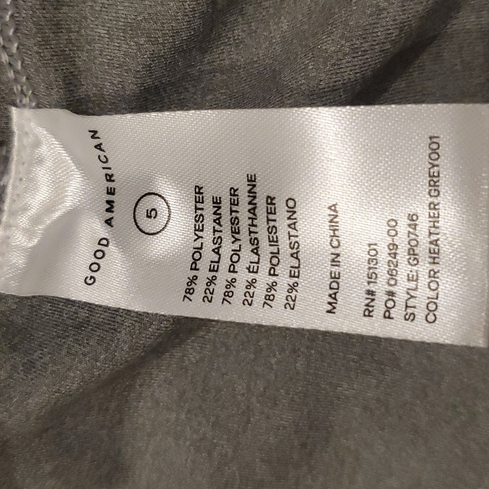 Womens Good American gray & white Icon Core Legging size 5 - Picture 6 of 6